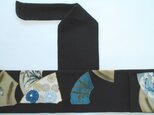 再販 弓巻き 黒留袖 扇花 正絹の画像