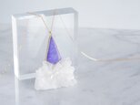 【14KGF】Long Necklace,Kite-Shaped Charoite Quartzの画像