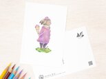 5枚セット。絵本のような。ポストカード "うさぎのニニ" PC-458の画像