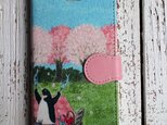 在庫品SALE！ 2800円/iPhone7/手帳型スマホケース「花より団子」の画像
