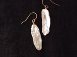 【再入荷】送料無料【K14gf】フェザーパールのフックピアス・ Feather Pearl