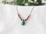 Malachite Short Necklace（Red）の画像