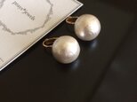 主役級イヤリング！16ｍｍ！cotton pearl earringsノンホールピアスの画像