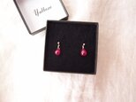 【K10】ルビーのしずくピアス／stud earrings【再入荷】