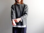 plump heavy sewing knit/gray　の画像