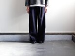 wool wide pants/navyの画像