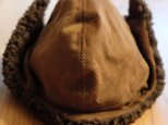 Eskimo cap / corduroy boa brownの画像