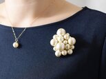 【ブローチ】コットンパール ボリュームバブル・大