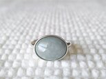 リング グレイッシュブルー翡翠