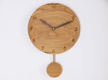 木製 振り子時計　楢材6の画像