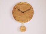 木製 振り子時計　楢材8の画像