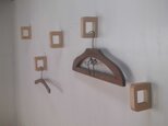 壁付けハンガーフック　コートフック　（5個セット）　/　国産ヒノキの画像