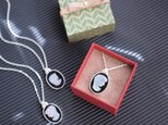 数量限定/手作り箱set) 一点物 オパール カメオ ネックレス シルバー925