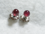 （１点もの）ルビーのスタッドピアス（4mm・チタンポスト）