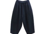 暖かウールバレルパンツ＊ネイビー