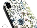 iphoneXRケース / iphoneXRカバー レザーケースカバー（花柄×ブラック）ワイルドフラワー ボタニカル XRの画像