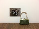 姫路レザー miniがま口ポーチ◆カーキの画像