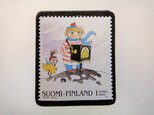 フィンランド　童話切手ブローチ4677の画像