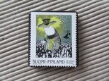 フィンランド　童話切手ブローチ4681の画像