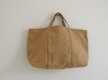 【A4対応】　帆布　BASIC TOTE Msize チノベージュ　桑染色の画像