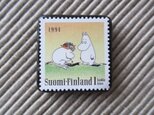 フィンランド　童話切手ブローチ4686の画像
