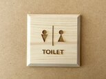 KATOMOKU 木プレート TOILET mp-1 サインプレート 木製 トイレの画像