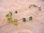 宝石質ペリドットとアパタイトのブレスレット