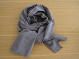 ☆コットンWガーゼ:グレイッシュパープルのストール☆