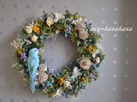 インコと森wreathの画像