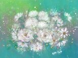 「white flowers」水彩原画の画像