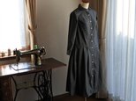 コーデュロイの丸衿タックワンピース【S様注文のお品】の画像