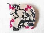 型染め 財布「花ねこ」の画像