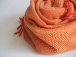 手織りカシミアストール・・みかん