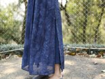【受注製作】天然素材で・手染生地製作したロングスカート リンネ麻の画像