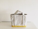 TOTE BAG -bicolor- (M) / ecru-mustardの画像