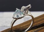 パライバクォーツと猫  Quartz & Cat Ring