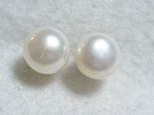 （１点もの）淡水パールの一粒ピアス（超特大11.5mm・チタンポスト）