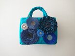 blue ribbon flower mini standard bag