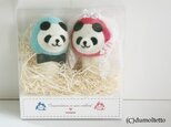【A様ご予約品】キノコパンダウェディングマスコット＆ストラップの画像