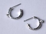 再販★Simple half hoop pierce(sv*ジルコニア)の画像