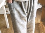 久留米絣グレー杢からサルエルパンツ