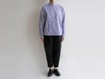 播州織コットン＊ゆったりシルエットのシャツ（青＆白・ロンドンストライプ）の画像