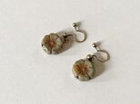 ノンホールピアス No.986黄灰色の花の画像