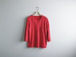 pj cotton cut off  t-shirt/red/size1&2の画像