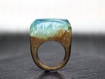 【Sale45%off】Milky Wood～Resin Wood Ring～の画像