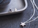 銀河Set) 星&月 宇宙 ネックレス ピアス シルバー925の画像