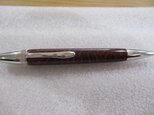 スネークウッド　ガラスコート仕上げ　回転式ロングパトリオットボールペン　希少材