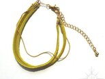 leather bracelet -yelow/brown-の画像