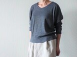 オーガニックコットンニットのプルオーバー グレー