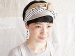 patchwork turban (cotton×linen mix 19ss-h)の画像